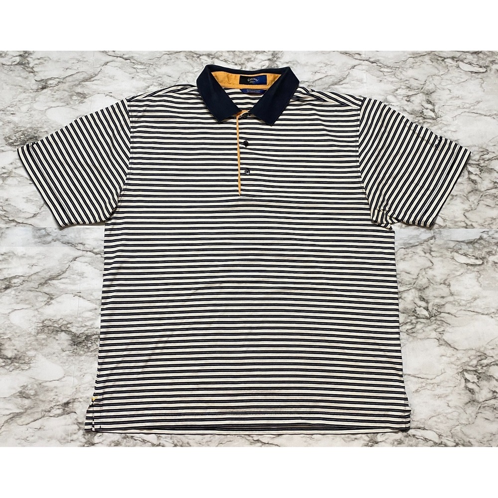 Callaway Golf Collection Men's Polo Shirt Sz XL Multicolor‎ Striped Short Sleeve
